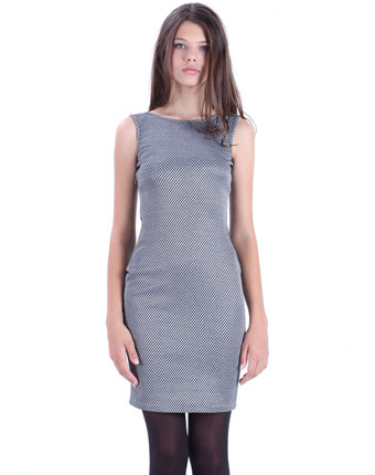 Rochie office Be You in carouri negre