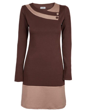 Rochie maro cu bej