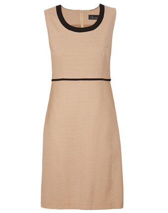 Rochie bej cu garnitura neagra