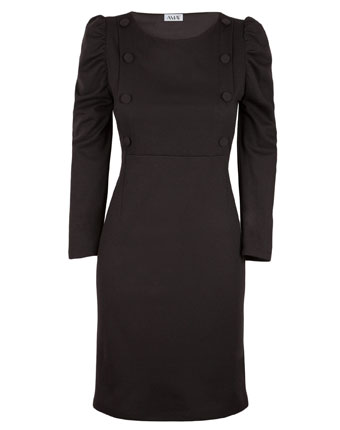 Rochie neagra cu nasturi