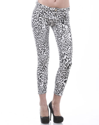 Blugi dama skinny animal print leopard