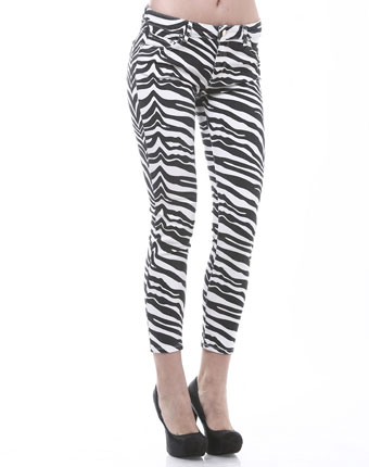 Blugi dama skinny animal print zebra Blugi dama skinny animal print zebra