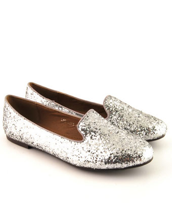 Pantofi sclip argintii