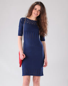 Rochie bleumarin tricotata Be You