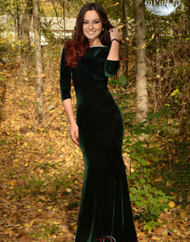 Rochie Atmosphere catifea verde