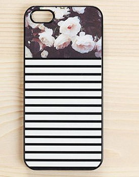 Floral striped case