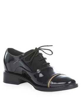 Pantofi negri din piele lacuita