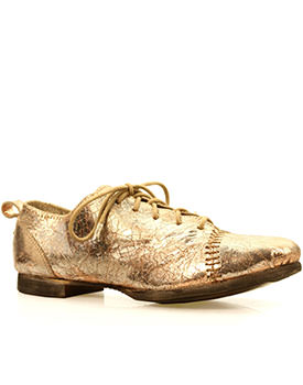 Pantofi piele bronz crapata