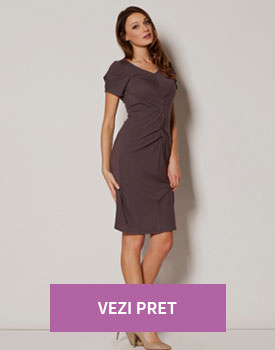 Rochie cu pense pe fata maro