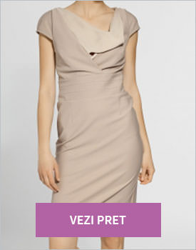 Rochie office Rinascimento beige