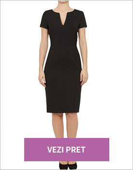 Rochie neagra din stofa