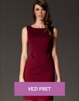 Rochie office eleganta bordo