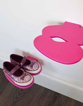 Suport incaltaminte copii Pink Footprint