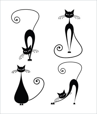 Sticker decorativ pisici