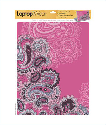 Sticker laptop pink paisley