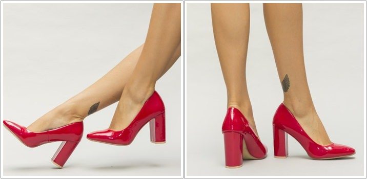 Pantofi Margot rosii