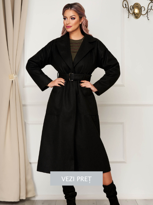 Palton negru elegant damă
