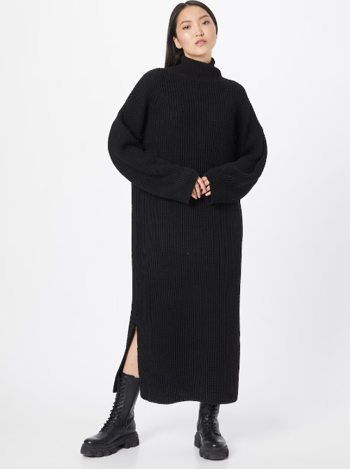 Rochie pulover tricotată neagră Karo Kauer